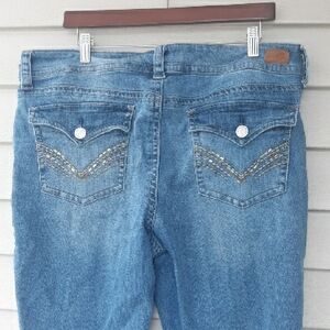 Seven7 Women's Blue Jeans Starlette Mid Rise Skinny Size 18 Seven 7
